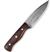 TimberSpire Edge – Damascus Bushcraft Skinner Knife